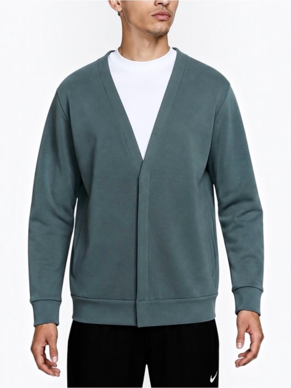 NWT $125 Nike 24.7 ImpossiblySoft Men's Cardigan XL-Tall Seaweed Blue Green